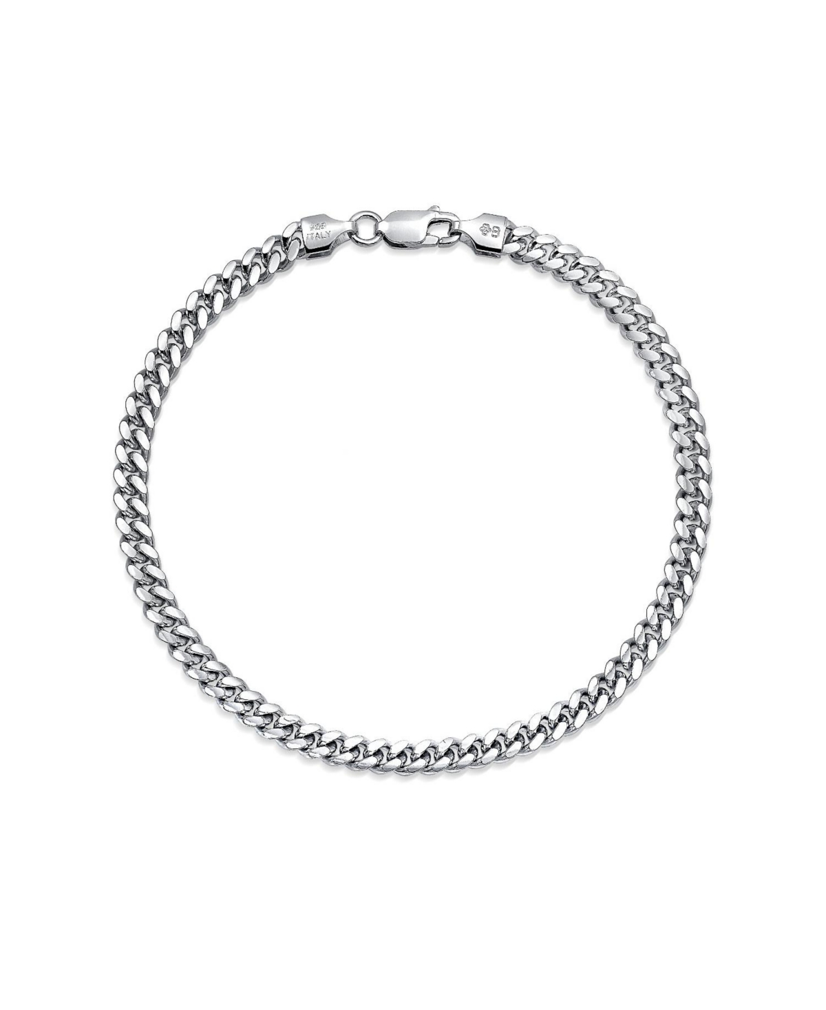 Bling Jewelry 5MM Solid Heavy Miami Cuban Curb Link Bracelet .925 Sterling Silver 8 Inch