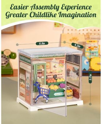 DIY Miniature House Kit, Mini Dollhouse Kit, Tiny House Kit for Adults, Wooden Furniture Kit, Christmas/Birthday Gifts for Family/Friends