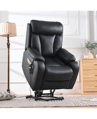 Power Lift Recliner Chair with Remote Control and Anti-Skid Cashmere Fabric