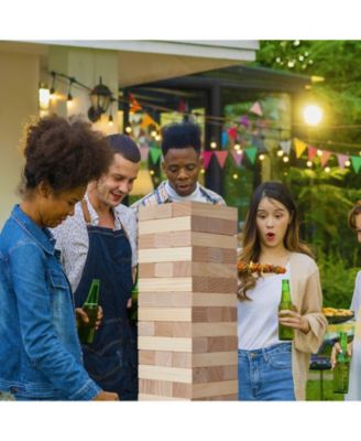 54-Piece Large Tumbling Timber Game with Carry Bag & Scoreboard