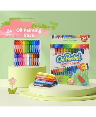 12/18/24/36 Colors Art Drawing Set, Washable Multicolor Crayons, Student Oil Painting Stick Suit, School Art Supplies