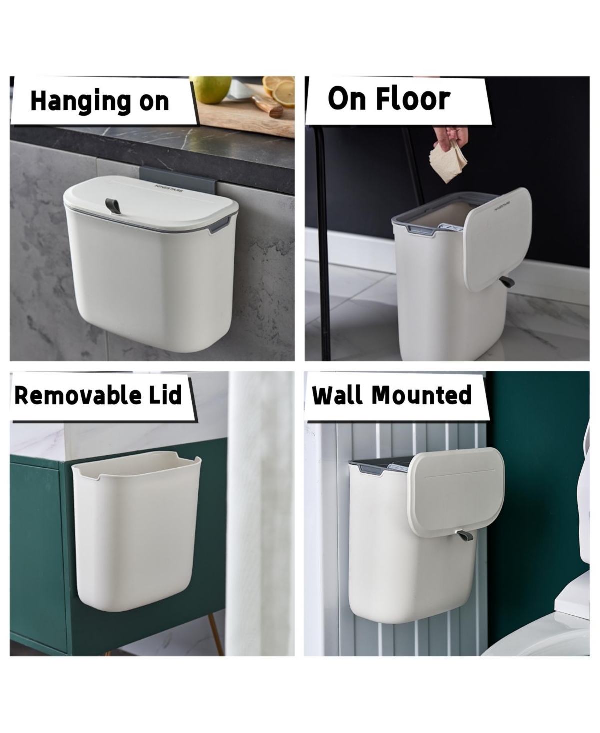 Ninestars Kitchen Compost Trash Can 1.8 Gallon