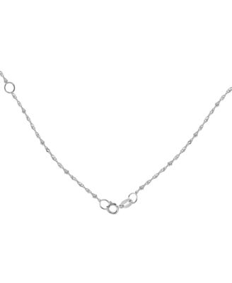 Aquamarine (1-3/8 ct. t.w.) & Diamond (1/10 ct. t.w.) Pendant Necklace in 14k White Gold