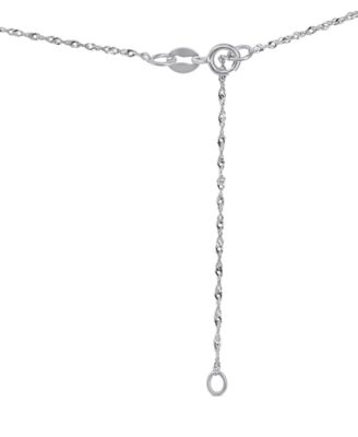 Blue Topaz (5 ct. t.w.) & Diamond Accent Pendant Necklace in 14k White Gold