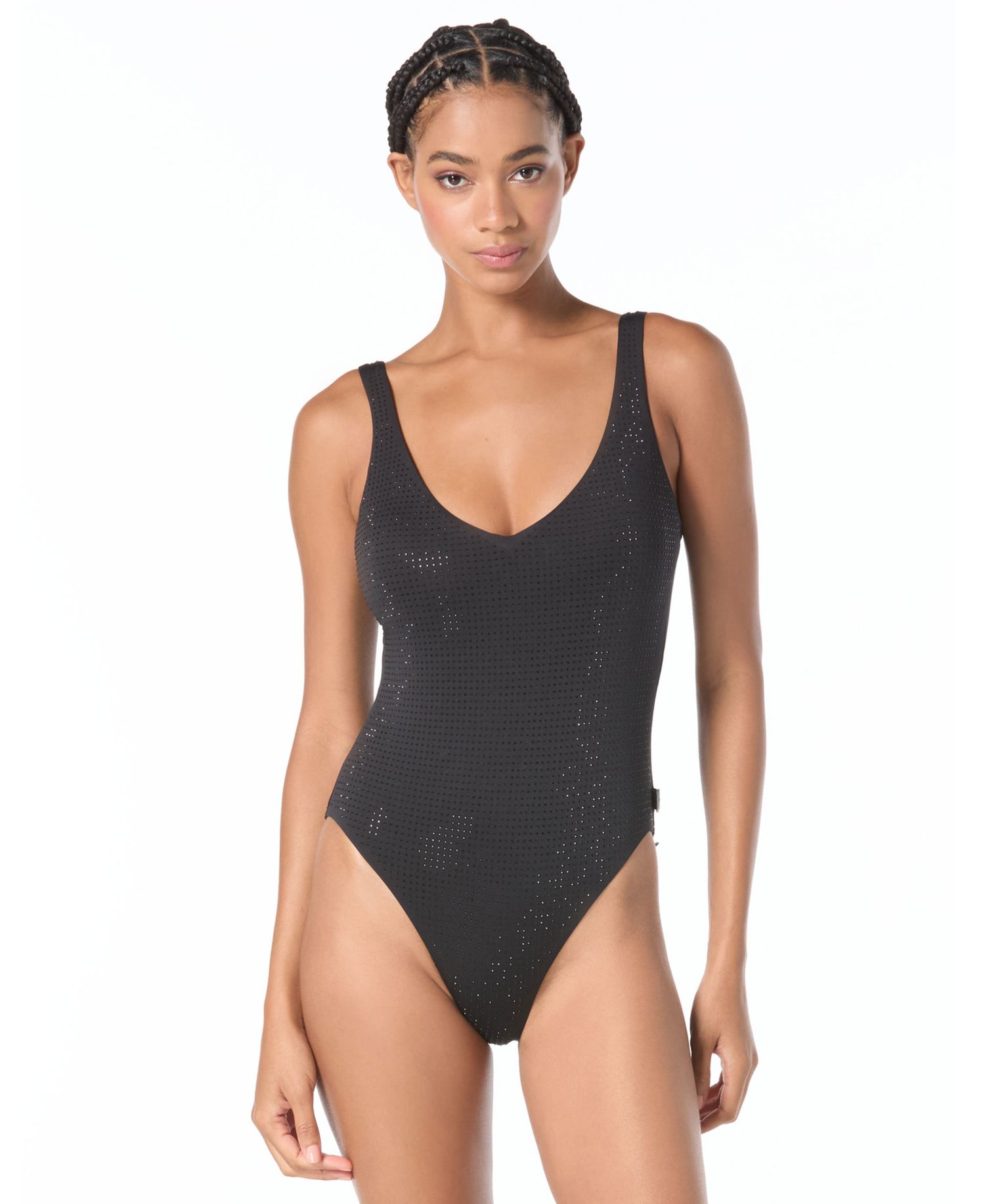 Women's Embellished V-Neck One-Piece Swimsuit
