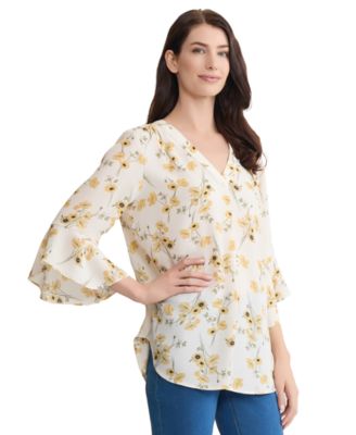 Women's Kelly Flutter Sleeve V-Neck Blouse