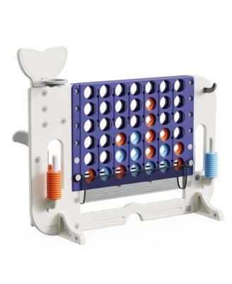 4-in-1 Giant Outdoor Game Set – Jumbo Connect 4, Basketball, Ring Toss & Golf for Kids & Adults