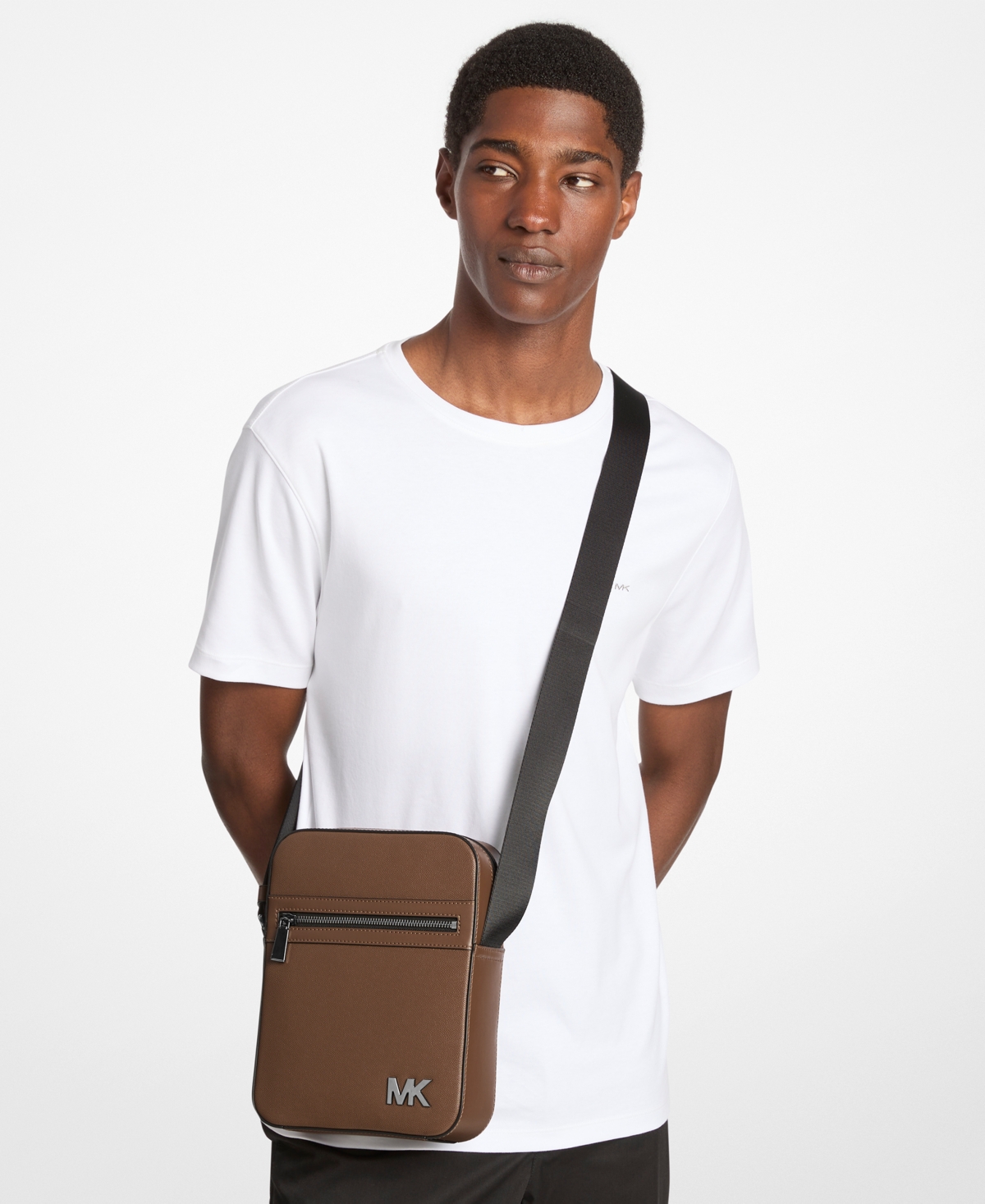 Michael Kors Men's Gunmetal Hardware Flight Bag