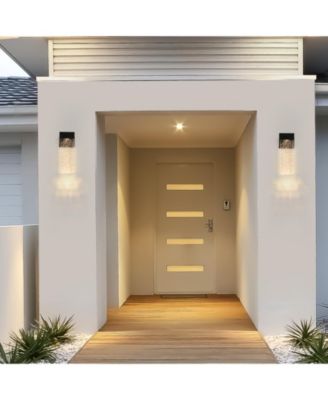 Waterproof LED Crystal Wall Lamp, 12W, Supports Multiple Bulbs (2-Pack)