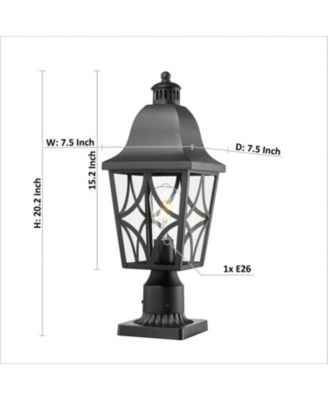 Outdoor Post Lights Lamp Post Light Fixture, Waterproof Aluminum Housing with Glass, Fence Post Deck Lighting for Garden