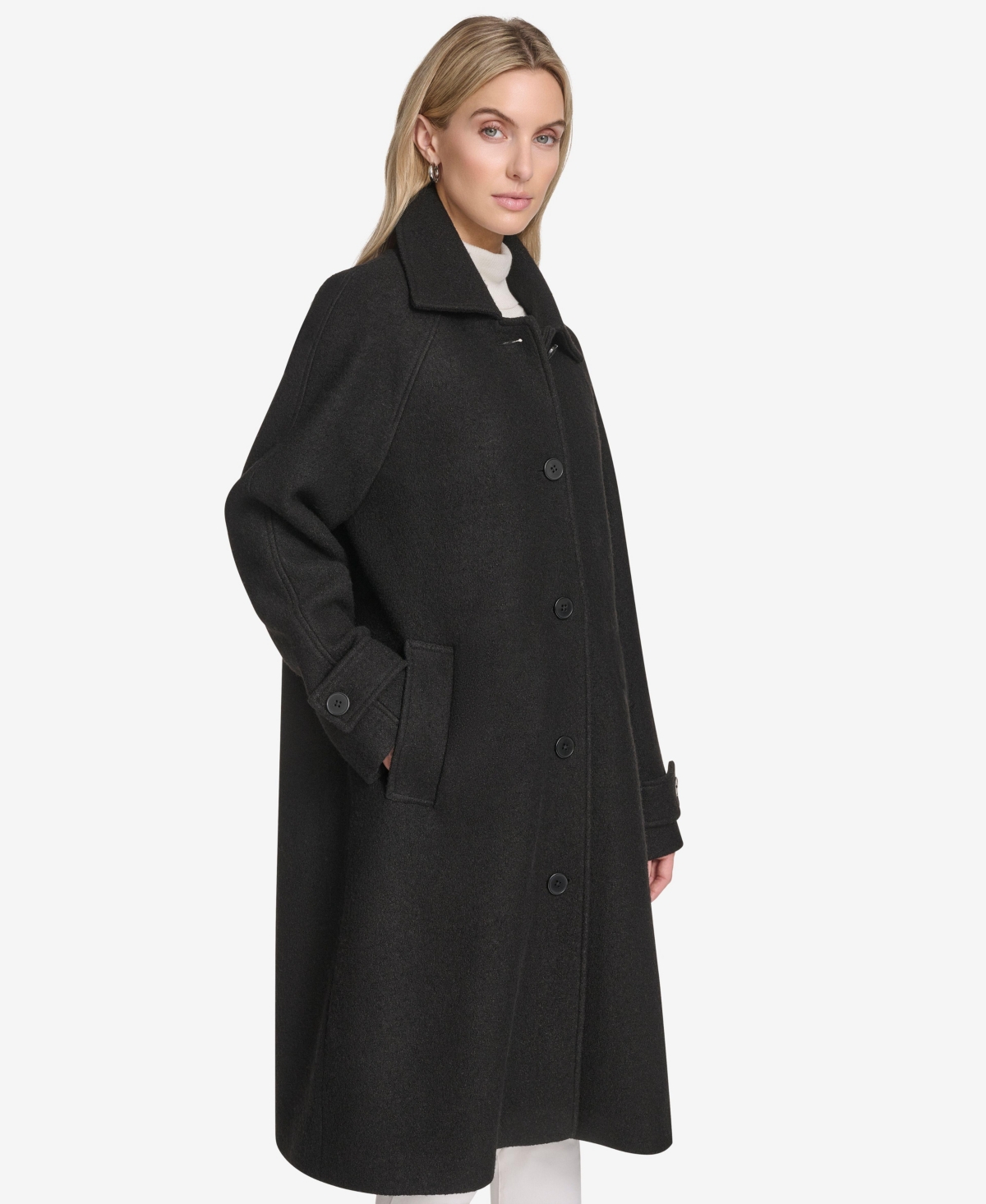 Andrew Marc Women's Jupiter Wool Blend Balmacaan Coat