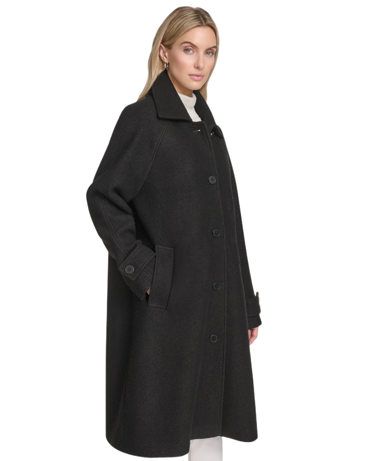 Women's Jupiter Wool Blend Balmacaan Coat