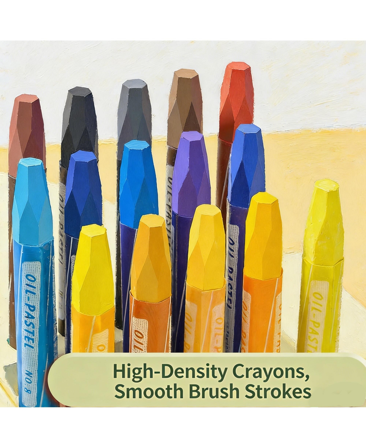 Htutwoo Colors Oil Pastel Crayons, Kid Graffiti Pens Easy to Hold and Unbreakable Crayons