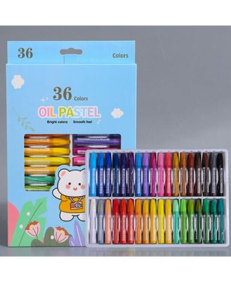 36 Colors Oil Pastel Crayons, Kid Graffiti Pens Easy to Hold and Unbreakable Crayons, Art Supplies for Students