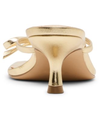 Charlotte Kitten-Heel Bow Dress Sandals