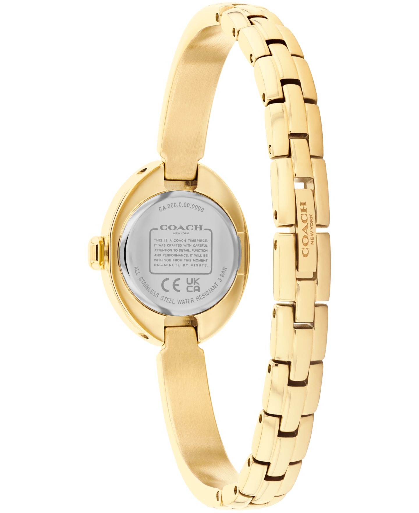 Женские часы COACH Sammy Gold-Tone Stainless Steel Bangle Bracelet Watch, 22.5mm — фото 4