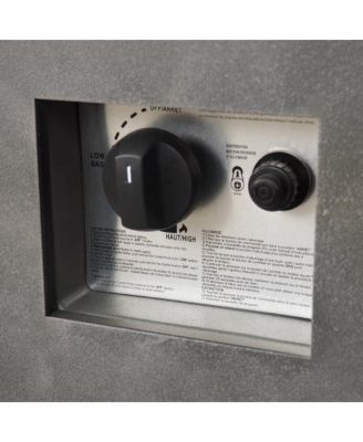 33 Inch Square Iron Propane Fire Pit with 50000 BTU and Hidden Tank