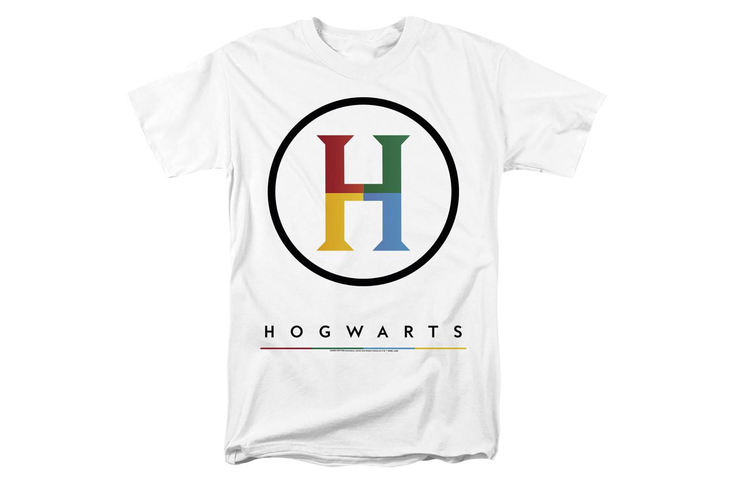 Men's Hogwarts Four Colored H Logo T Shirt