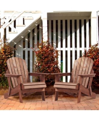 Oversize Wooden Outdoor Folding Adirondack Chair with Pre-Assembled BackRest & SeatBoard, Wood Patio Chair for Garden Backyard Porch Pool Deck Firepit