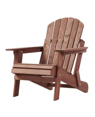 Oversize Wooden Outdoor Folding Adirondack Chair with Pre-Assembled BackRest & SeatBoard, Wood Patio Chair for Garden Backyard Porch Pool Deck Firepit