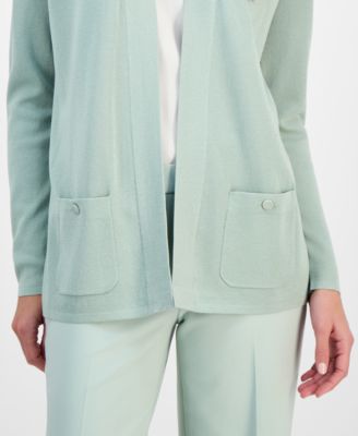 Women's Fine Rib Open-Front Malibu Cardigan