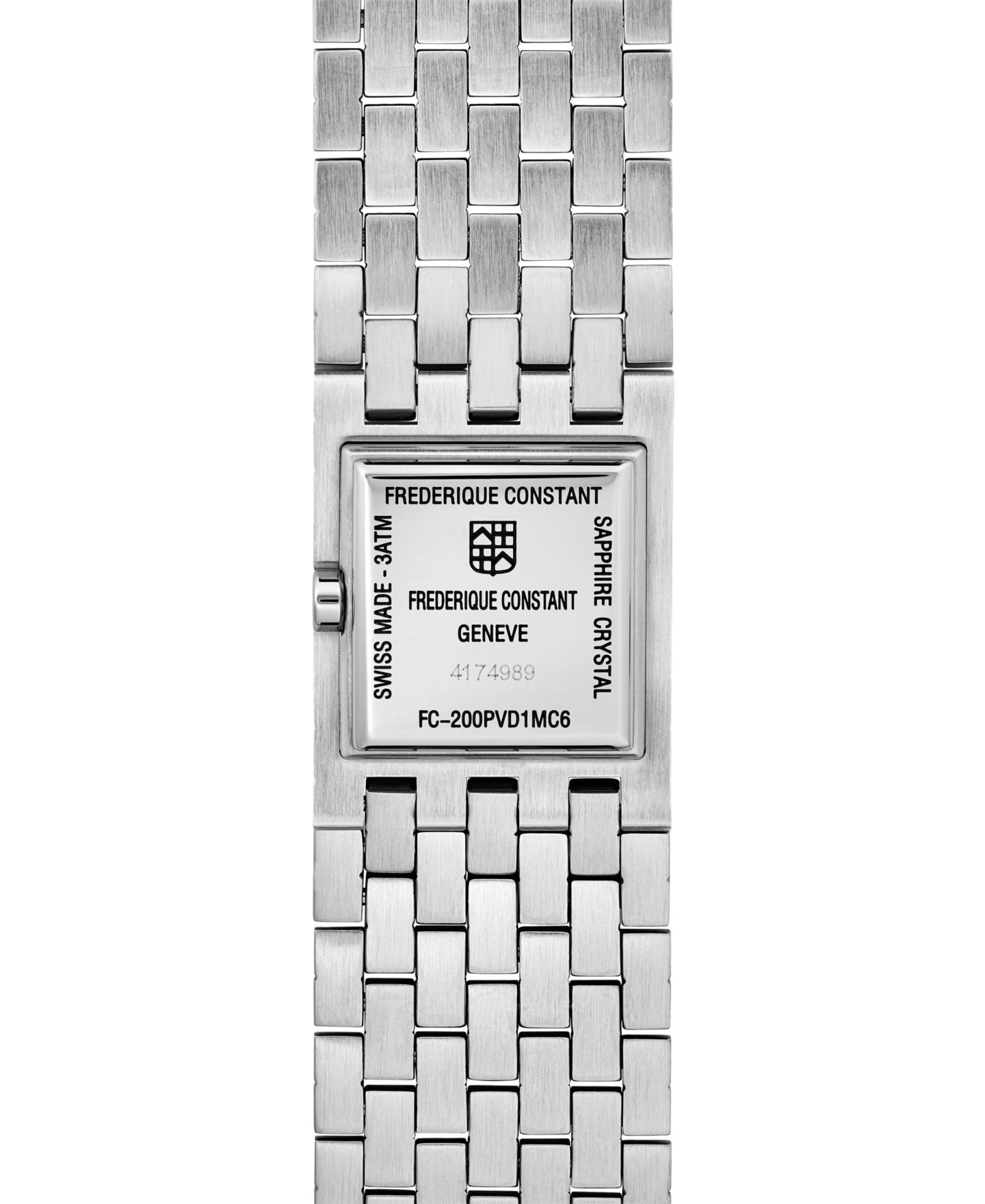 Женские часы Frederique Constant Manchette Silver-Tone Stainless Steel Bracelet Watch, 25.7mm — фото 2