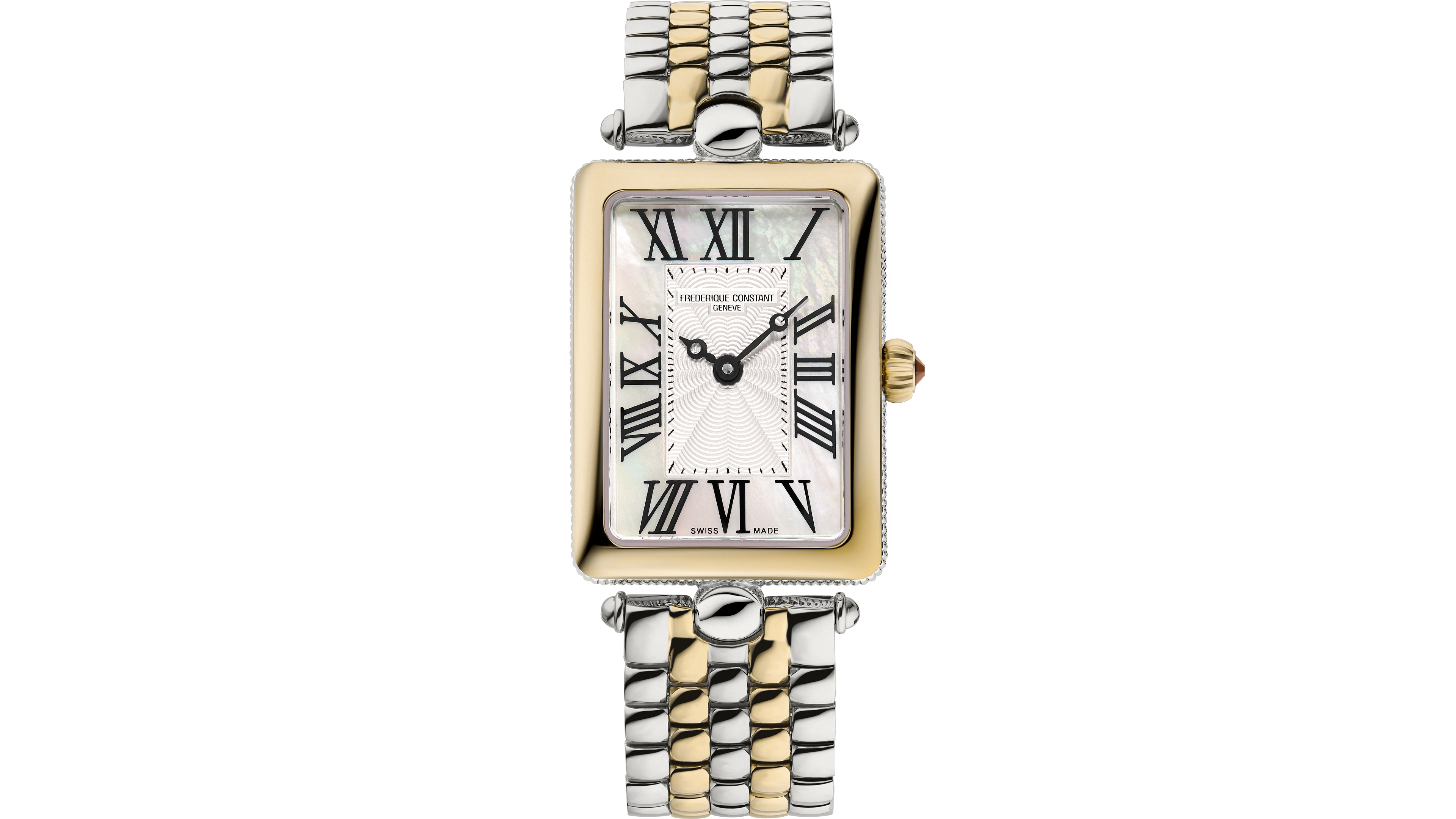 Frederique Constant Women's Art Deco Carree Two-Tone Stainless Steel Bracelet Watch, 28mm