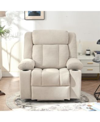 Power Lift Recliner Chair for Elderly, Fabric Lift Chairs for Living Room w/ Extended Footrest, Classic Single Sofa