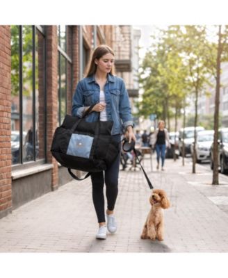 Dog Car Seat for Small Dogs Travel Safety Pet Seat Waterproof with Storage Pockets Black