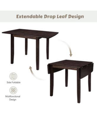 Wood Drop Leaf Breakfast Nook Dining Set, 2 Chairs