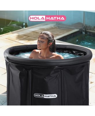 120 Gal Cold Water Ice Bath Tub, Portable Plunge Recovery Tub with Lid