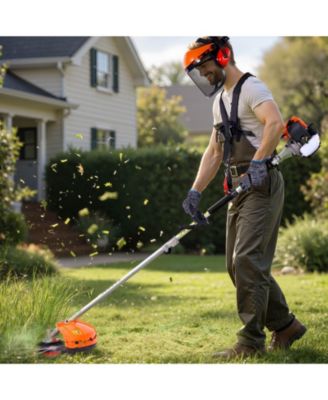 26CC 6-in-1 2-Cycle Gas Trimmer Tool Set, Hedge & String Trimmer, Brush Cutter, Edger, Pole Saw, Extension Pole, Gear Set