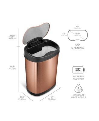 Oval Motion Sensor Trash Can 3.9 Gallon