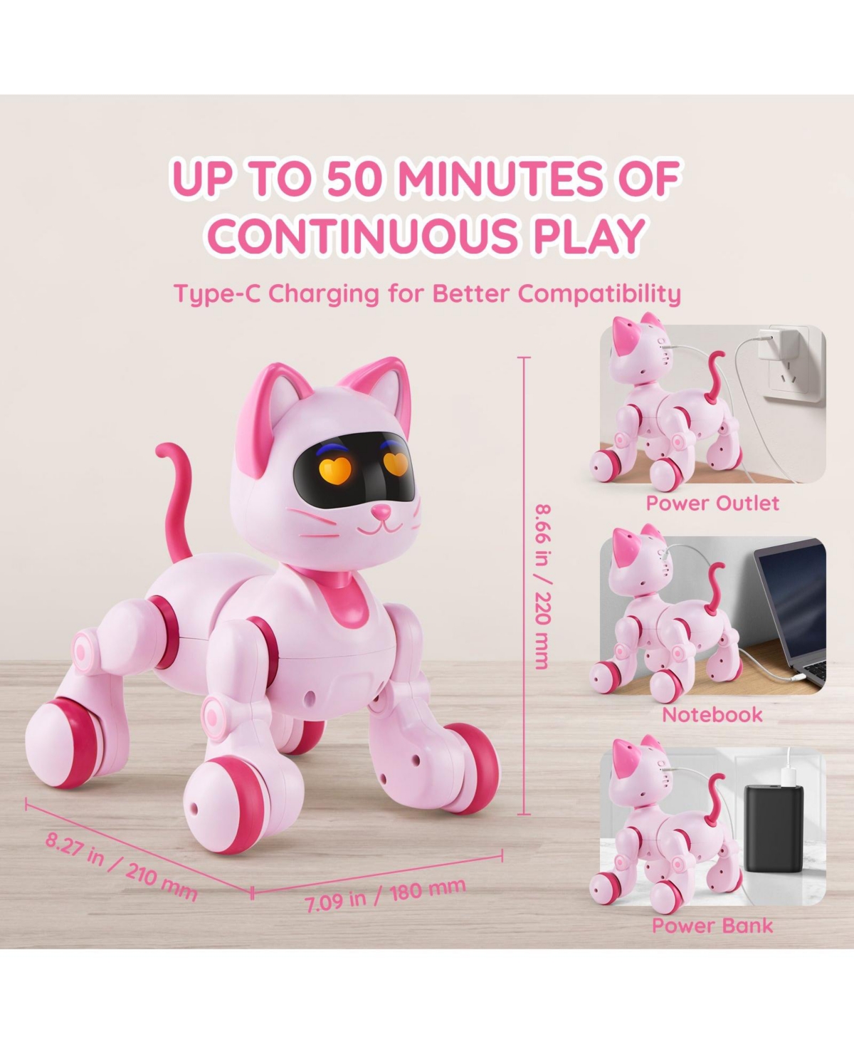 Sugift Programmable Rc Robot Cat with Touch Control & Interactive Movements