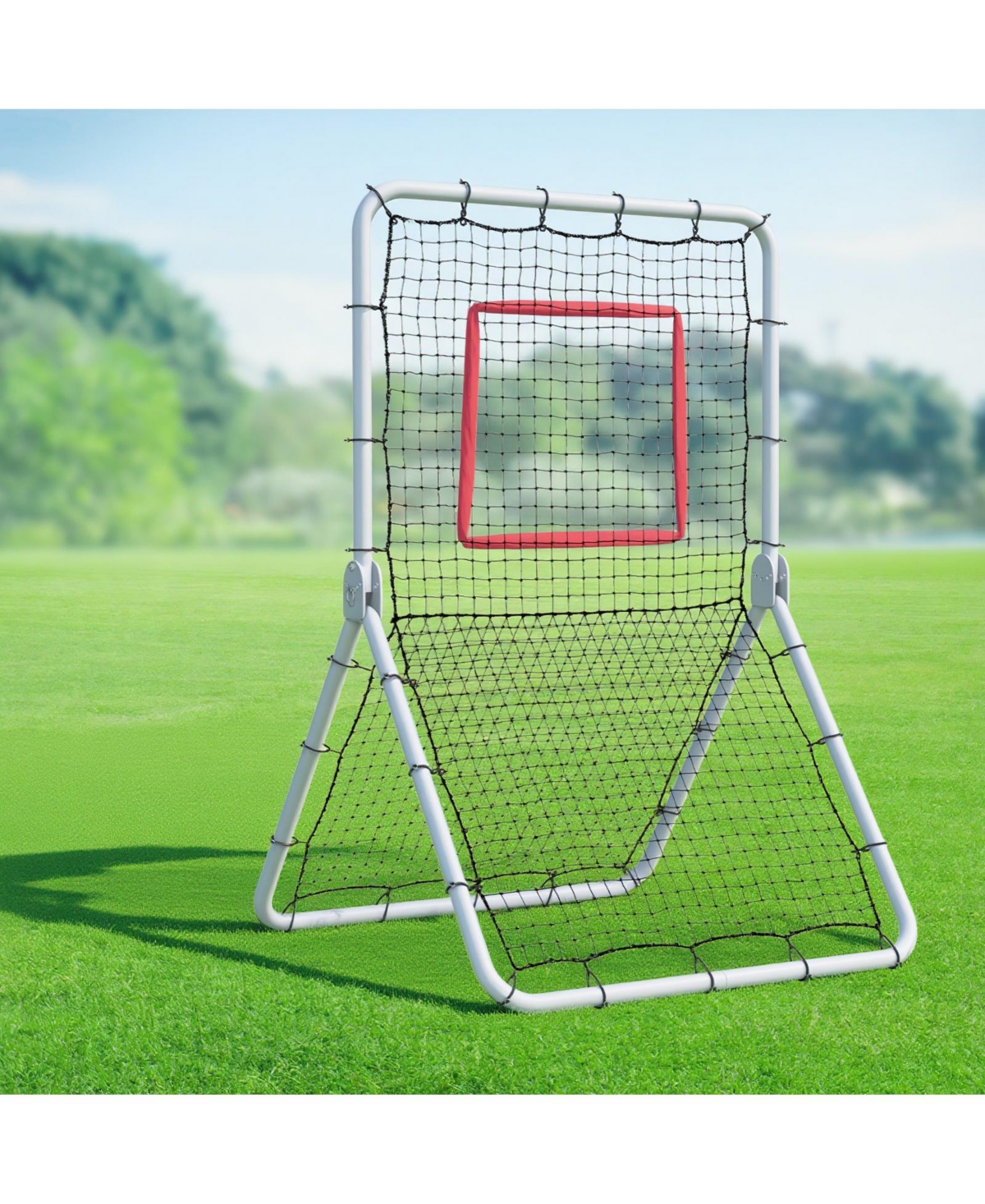 Mecale Baseball/Softball Rebounder Net, 3.5' x 6', Pitchback Trainer, Fielding Practice, 5 Adjustable Angles