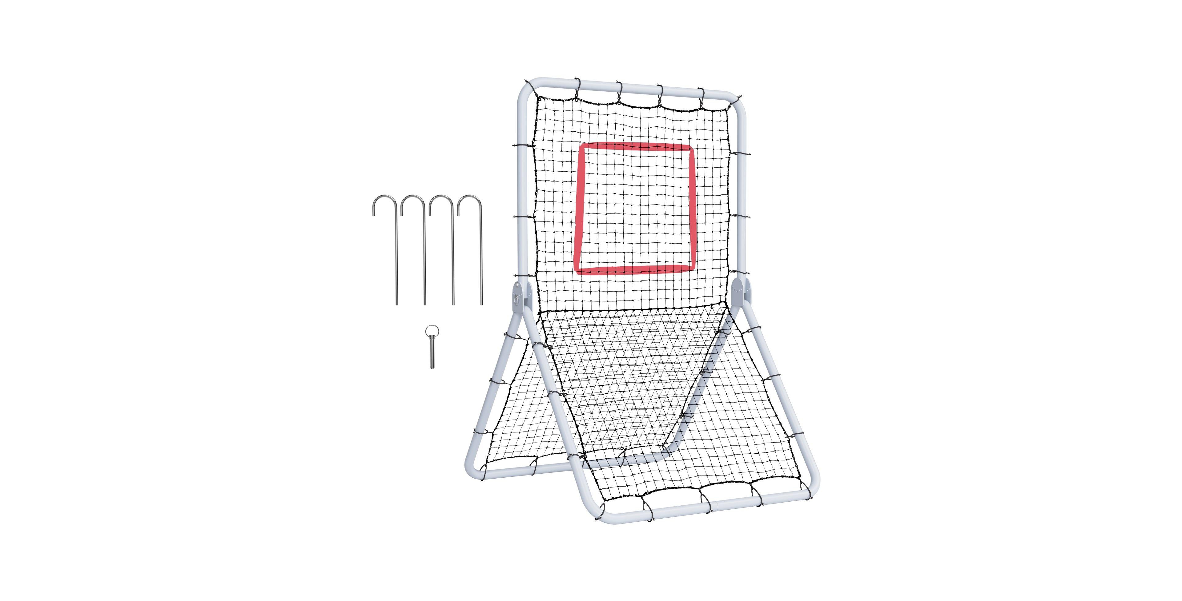 Mecale Baseball/Softball Rebounder Net, 3.5' x 6', Pitchback Trainer, Fielding Practice, 5 Adjustable Angles