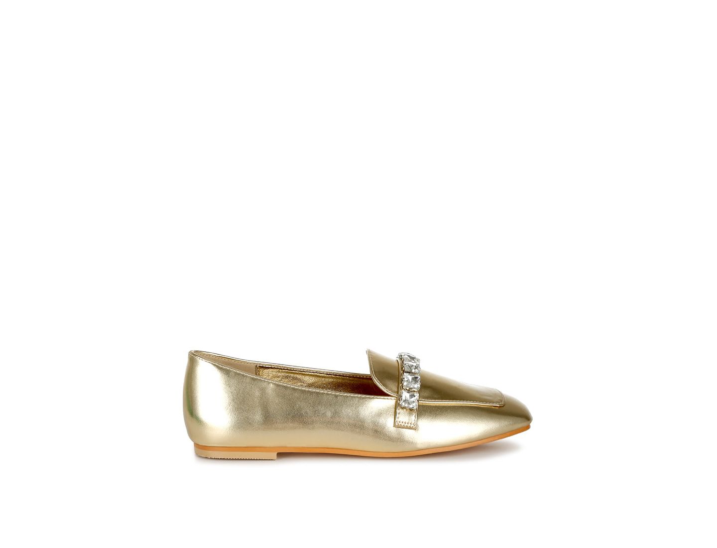 Женские туфли Rag & Co Celosia Metallic Diamante Strap, цвет: Золотой — фото 3