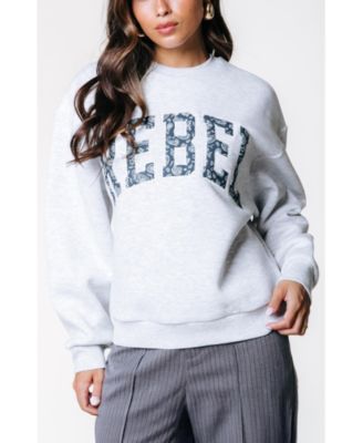 Women's Rebel Paisley Patch Dropped Shoulder Sweat