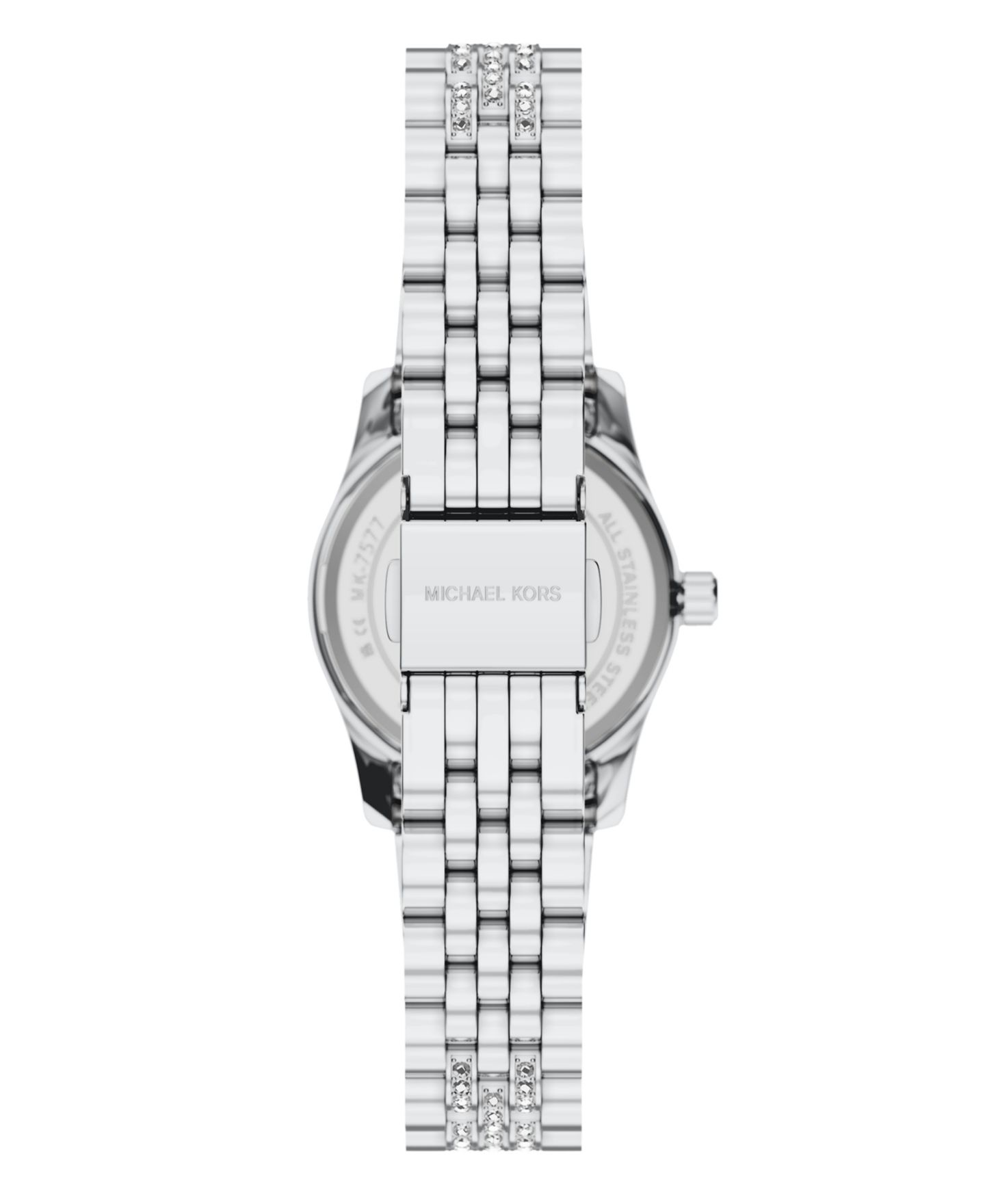 Женские часы Michael Kors Lexington Three-Hand Silver-Tone Stainless Steel Watch, 26mm — фото 2