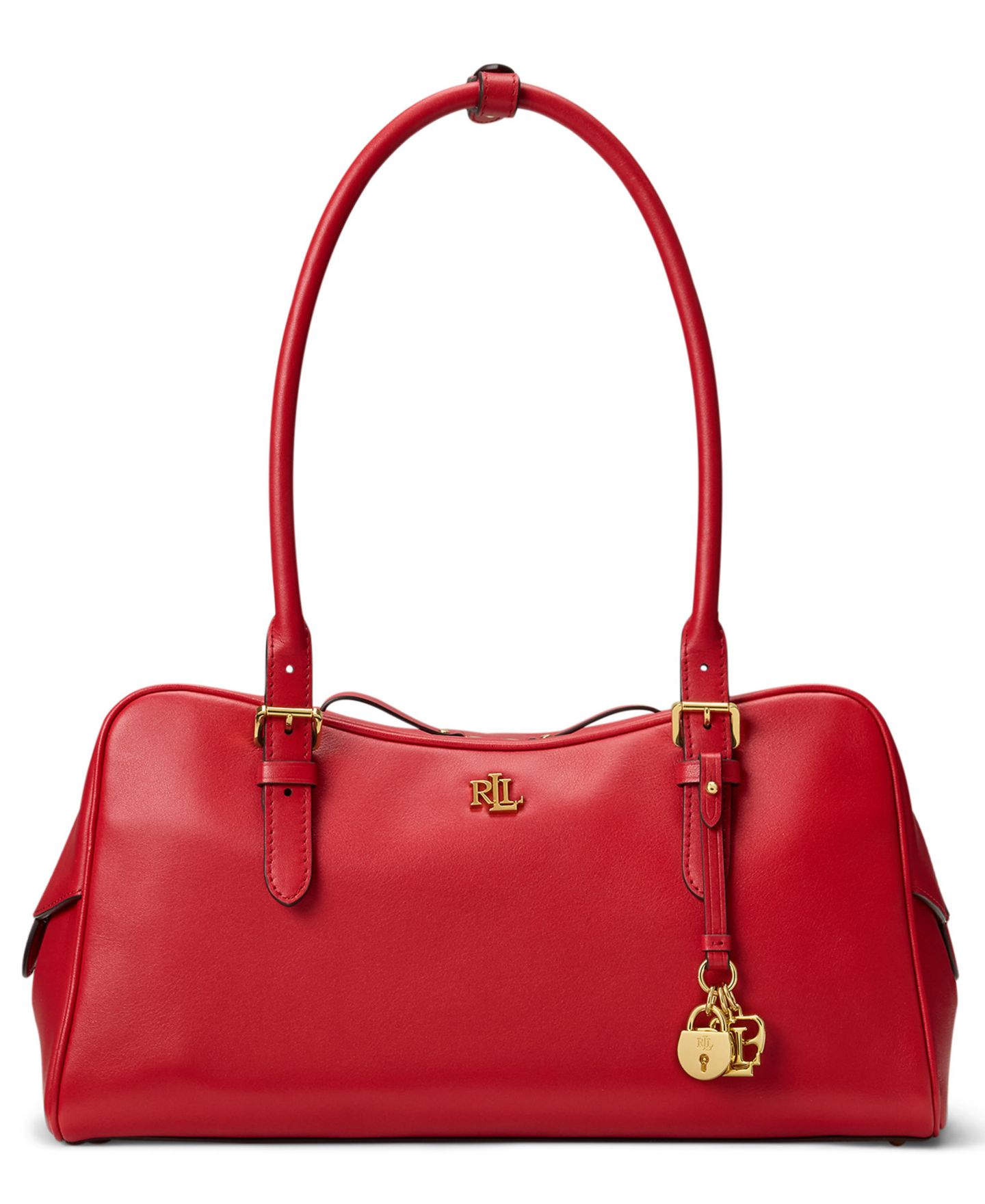 Женская сумка Lauren Ralph Lauren Leather Large Marcy Zip Slim Shoulder, цвет: Красный — фото 1