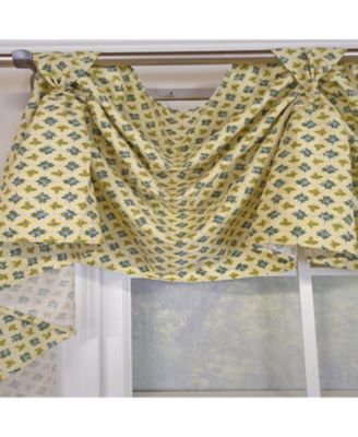 Little Treasure 3-S Victory 100% Cotton Tab Top Swag Window Curtain 54" x 25" Yellow