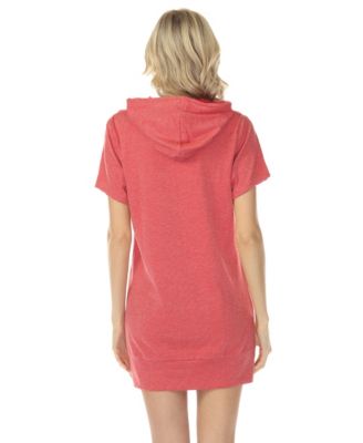 Women's Short Sleeve Hoodie Dress
