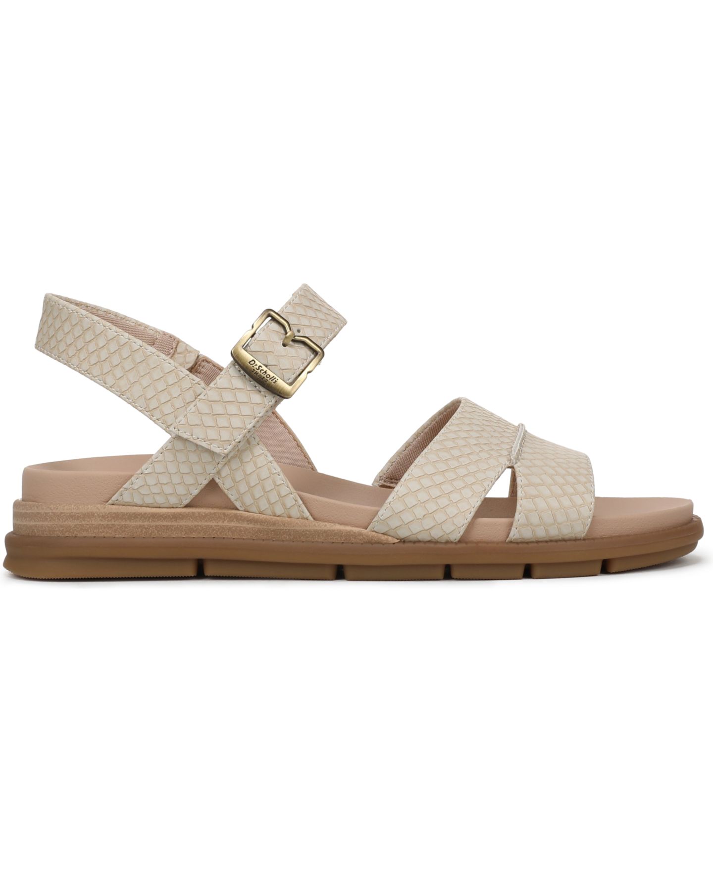 Женские сандалии Dr. Scholl's Timeless Fun Open Round Toe Strappy, цвет: Бежевая искусственная кожа — фото 2