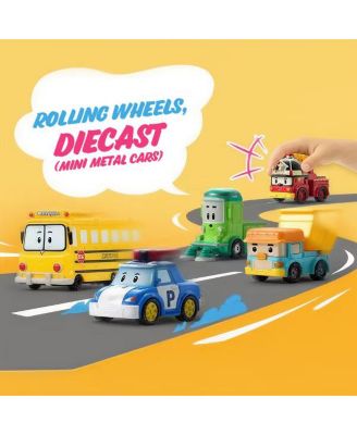 School B Carrying Case – 2-in-1 School Bus & Die-Cast Vehicle Storage for Kids (Die-cast Cars Not Included)