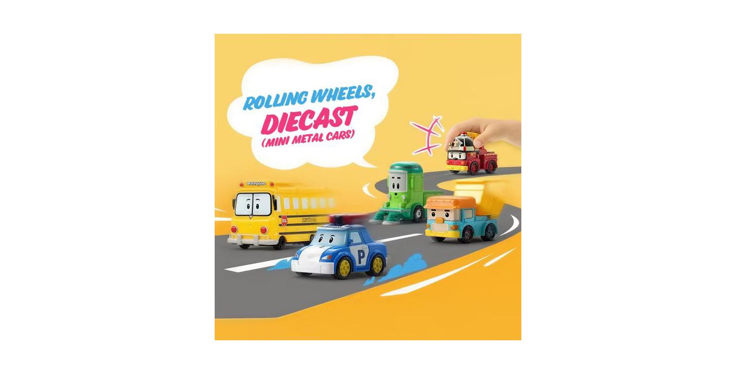 Детские кейсы для хранения Robocar Poli School B 2-in-1 School Bus Carrying Case, 12.60" L x 6.10" W x 7.87" H, цвет: Open Miscellaneous — фото 5