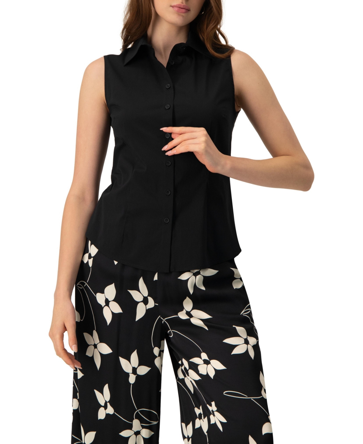 Ivonne Women's Sleeveless Shirt Blouse