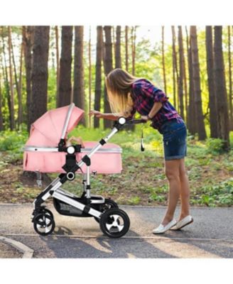 Meno V 3-in-1 Reversible Baby Stroller with Detachable Tray, Adjustable Canopy and Suspension Wheels
