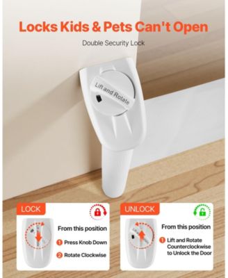 Extra Tall Retractable Baby Gate, 38.5 in Tall, Extends to 57 in Wide, Mesh Safety Gate w/ Security Lock