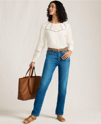 Women's Tall Recover High Rise Straight Leg Blue Jeans