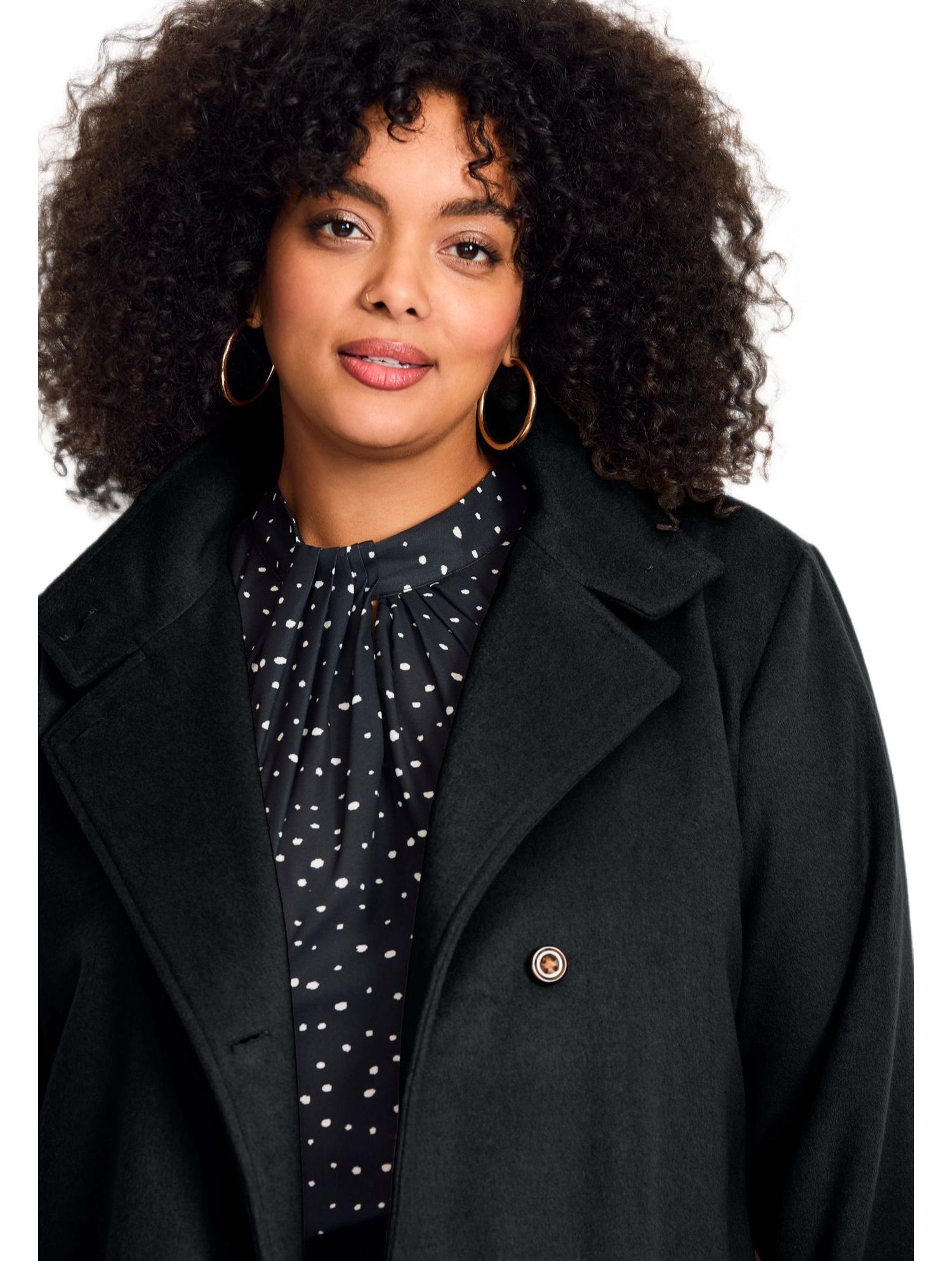 Women's Funnel Neck Long Coat